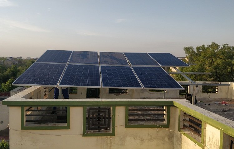   4KW Off-grid solar system at Dantli village Jaipur